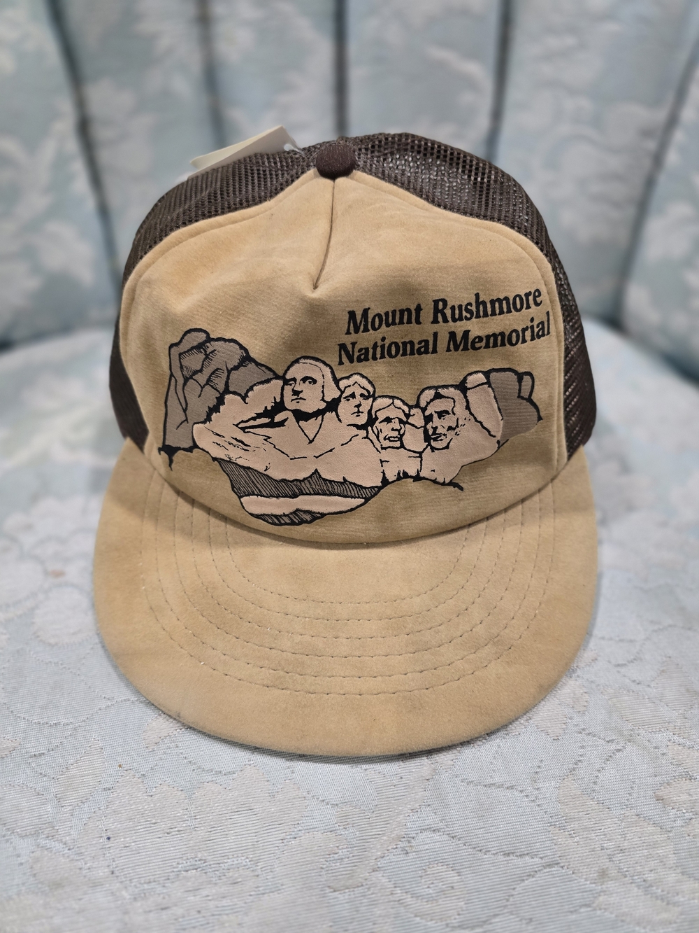 Vintage Mount Rushmore National Memorial Trucker Hat W Tag Age Stain Inside